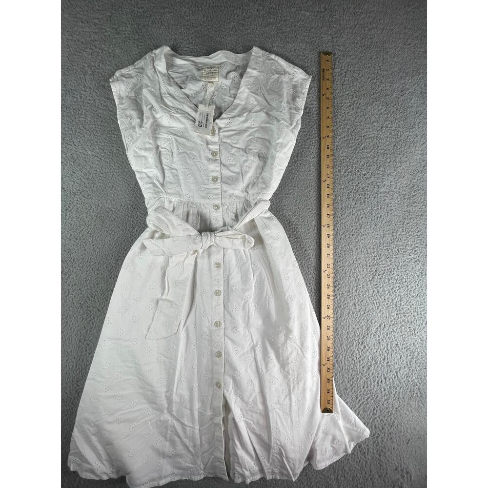 Hope & Henry Dress Women 8 White Boho Cottagecore Eyelet Lace Sleeveless NWT - Picture 4 of 8